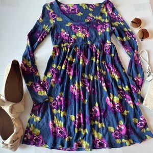 Lovely floral long sleeve babydoll dress